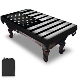 BUAEL Pool Table Cover, Waterproof & Dustproof Outdoor/Indoor Pool Table Accessories，Billiards Accessories Polyester Taffeta Cloth Table (6.5ft)