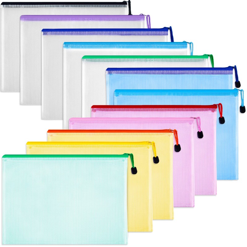 Koogel Document Wallet A4, Pack of 12 A4 File Pockets