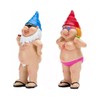 Resin Garden Gnomes Naughty Peeing Dwarf Statue Man Women Naked