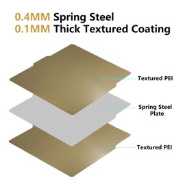 Sifrothy Bambu lab PEI Sheet 3D Printer Build Plate for X1/X1C/X1E/P1P/P1S/A1 Carbon Build Plate Double Sided Flexible Platform 257.5 x 257.5mm(10.14 * 10.14inch) Textured PEI Sheet PEI Build Plate