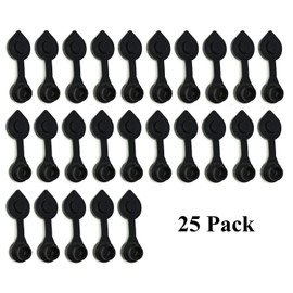 JSP Manufacturing 25 Pack Universal Black Fuel Gas Can Jug Replacement Vent Cap Compatible with Chilton Briggs Rotopax