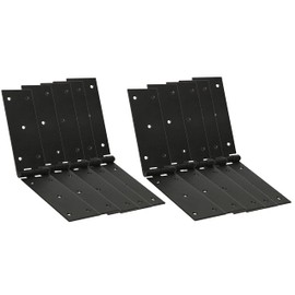 KOTARBAU® Set of 10 Door Hinge Box Hinge Furniture Hinge 250 x 50 mm Rolled Black