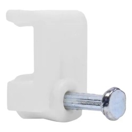 Grapa Para Cable Plano 38 De Pulgada Blanco 10 Piezas                                                                                                 