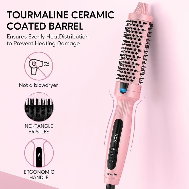 Terviiix Ionic Thermal Brush for Voluminous Style, Non-blowing Heated Round
