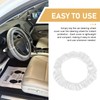 Bawkars 100 PCS Disposable Car Steering Wheel Covers, Clear Plastic