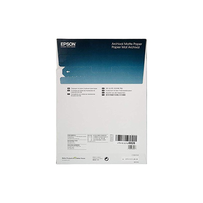 Epson C13S041342 Archival Matte Paper, A4, 210 x 297mm, 189