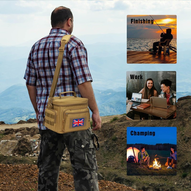 Tactical Lunch Bag for Men, Insulated Leakproof Lunch Box for