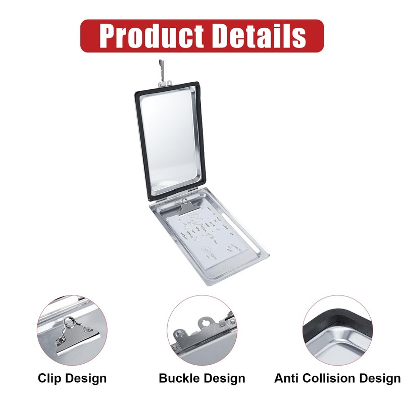 Hishine Truck and Trailer Aluminum Manifest Box Holder with Stainless
