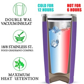 Chaos Coordinator Gifts for Women Men - Chaos Coordinator Tumbler Mug 20oz Gifts for Boss Coworker Gift for Teacher Appreciation Present Baskets for Supervisor Manager Nurse Purple Drinking Cup