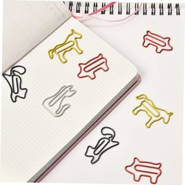 VILLCASE Pack of 100 Bookmarks Cross Paper Clips for Paper Large Paper Clips School Paper Clip Office Folders Horse Shaped Paper Clips Animal Paper Pins Paper Holding Clip