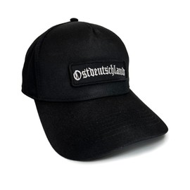 No Face No Name Baseball Cap East Germany in Black I Unisex Freely Adjustable I Embroidered Patch I Snapback Cap Cap Hat, black