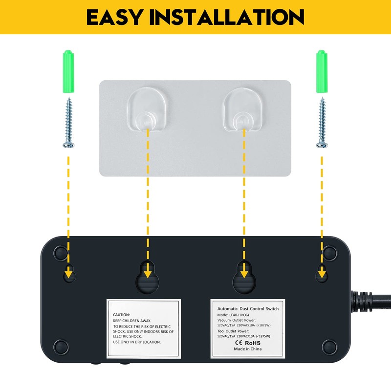 Automatic Vacuum Switch for Power Tools, Ortis Dust Control Autoswitch