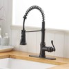 BWE Kitchen Sink Faucet with Deck Plate Single Handle Lever