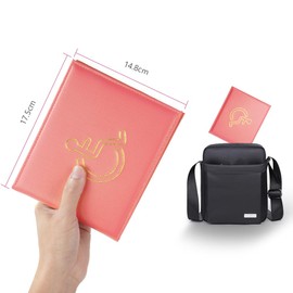 Vicloon Disabled Badge and Timer Holder, PU Leather Disabled Badge Holder Wallet Protector, Blue Badge Timer Holder ProtectorHologram Safe Disabled Badge Holder（Orange）