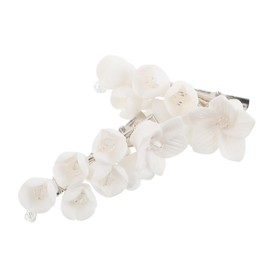 SAFIGLE 2pcs Flower Hair Barrettes: Wedding Bridal Hair Clips Barrettes For Women Side Bangs Daily Wear Parties And Photoshoots
