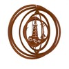 Wind Chime for Outdoor Use in 3D Lighthouse in Rust