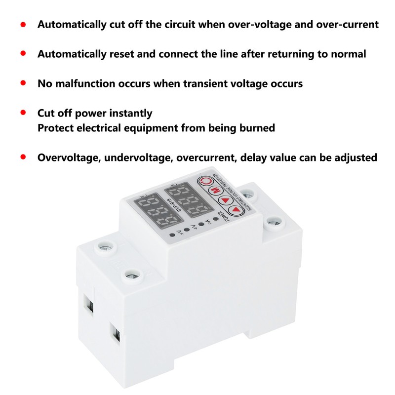 Overvoltage Protector Adjustable Voltage Current Automatic Reset Circuit Protection Device