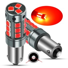 2pcs AC/DC 9-36V H21W LED Bulbs Red,Error Free BAY9S 64136 LED Car Ligh Bulbs Super Bright 3030 18-SMD Chips for Car Interior Dome Map License Plate Glove Box Light. (H21W/BAY9S, Red)
