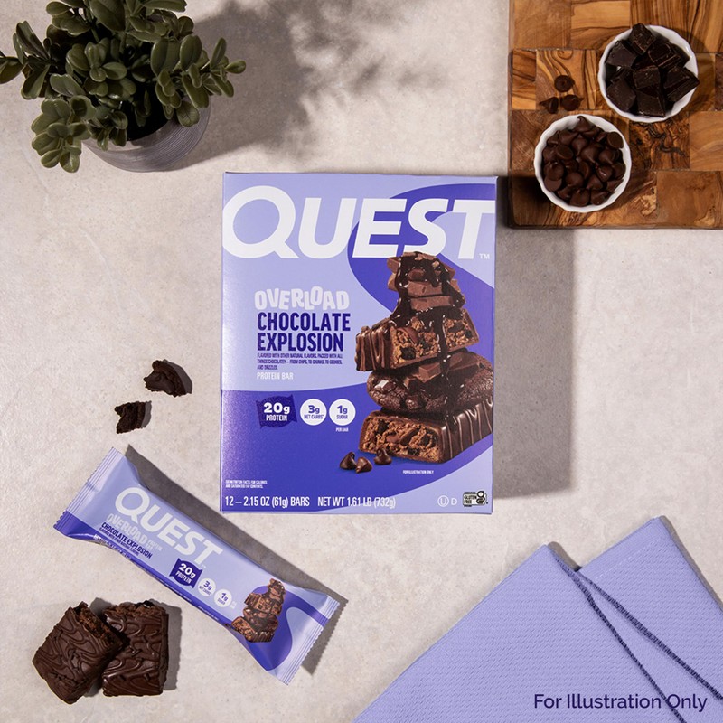 Quest Nutrition Quest Nutrition Overload Protein Bars, Chocolate Explosion, 20g