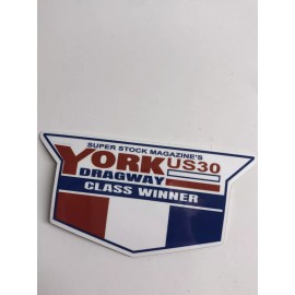 Unbranded York US 30 Drag Way Stickers Decals Old Dragstrip YORK US30 DRAG O WAY