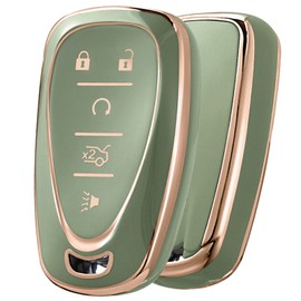 ELOHEI for Key Fob Cover Case Shell Cover TPU Protector Holder for 2020 2019 2018 2017 2016 Malibu Camaro Cruze Traverse Spark Equinox Sonic Volt Bolt(Fits 5 Buttons)