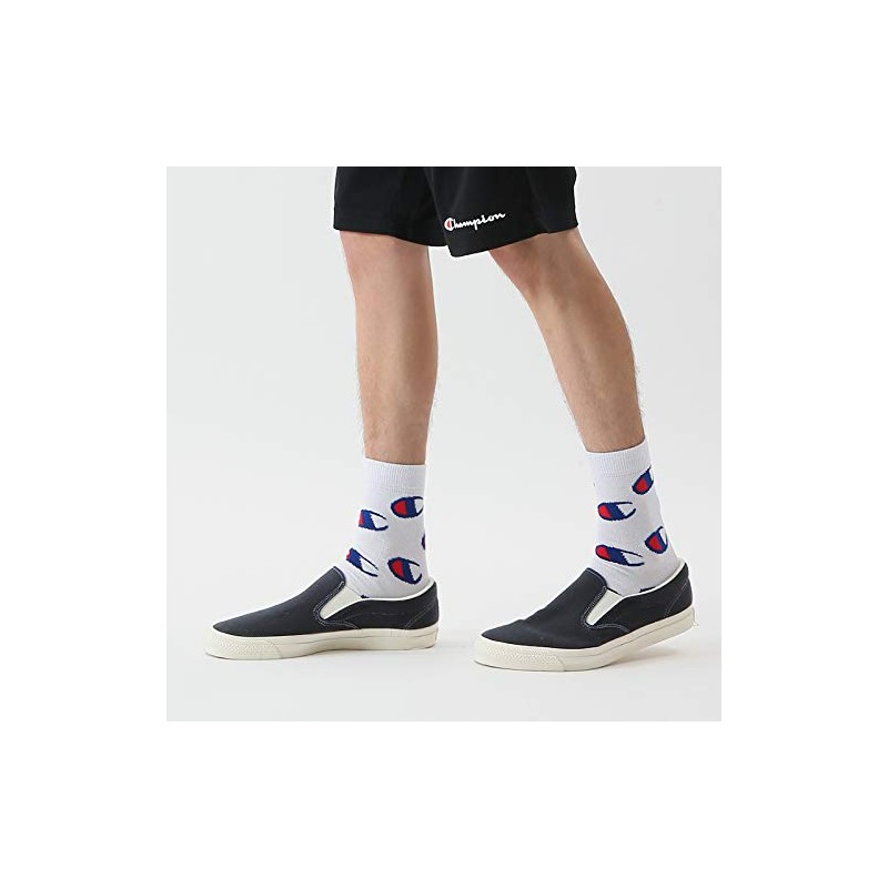 Champion CMSAM006 Men's Long Socks, Full Length Socks, Logo Pattern,