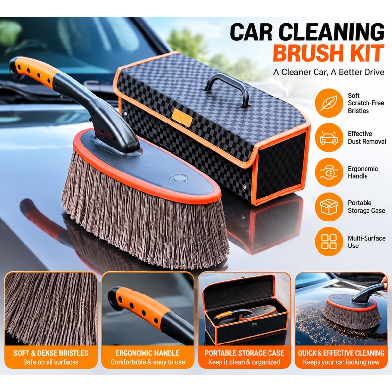 Premium Car Duster Mop Thickened Wax Brush Auto Cleaning Tool