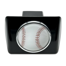 Elektroplate Baseball All Metal Black Hitch Cover for Trucks and SUVs | Fits Standard 2" Trailer Hitch Receivers | Premium Weatherproof