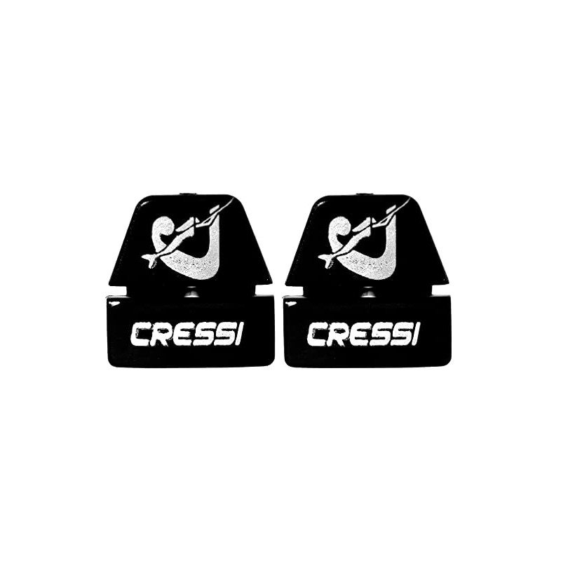 Cressi Onda/Ondina/Perla/Perla Jr/Sirena/Sirenetta/Piumetta Buckles Mask - Transparent, Black