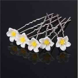 AKOAK U-Shaped Lily Braided Hair Tray Bridal Wedding Hair Accessories for Women