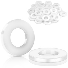 TXXATX Pack of 60 Plastic Washers M6 x 12 mm Nylon Washers DIN 125 Flat Plastic Washers White Body Washers Round Spacers Spacers for Screws Shower Head