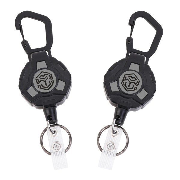 Chambom 2-Pack Retractable Keychain - Heavy Duty Badge Holder, Retractable