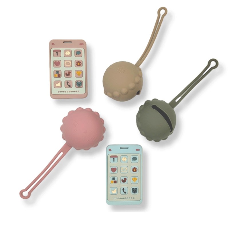 Soft Silicone Phone Shape Teether Boys Girls Baby Molar Teether