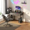 DLisiting Small Desk with Fabric Drawers for Bedroom, 32 Inch