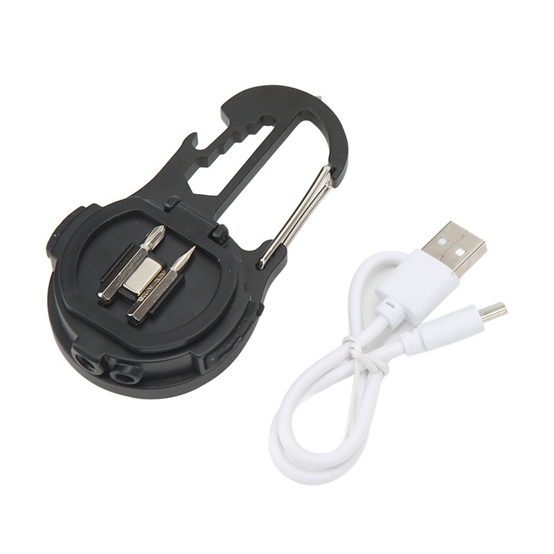 Mini Keychain Light USB Dual Light Source Keychain Flashlight Magnetic