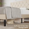 VECELO Full Size Bed Frame with Button Tufted Headboard, Upholstered
