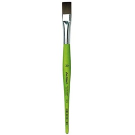 Da Vinci 374 Series Flat Brush, Synthetic Fiber, Green, 21 x 1.64 x 30 cm