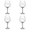 Set of 4 Wine Glass Goblet Funny Trust Me Collection