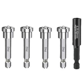 5 pcs Set Premium Magnetic Drywall Screw for Plasterboard Sheetrock Screw Hex Shank Positioning Bit Batch Head (Christmas Gifts for Husband)