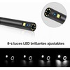 Walfront Boroscopio Industrial, Doble Lente, 9 LED, Pantalla LCD