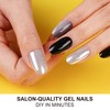 DANNI & TONI Semi Cured Gel Nail Strips Black Silver