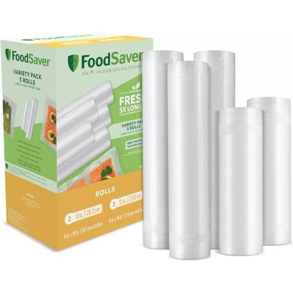 Branded Custom Length Vacuum Sealer Bags Multipack, 5 Count Rolls