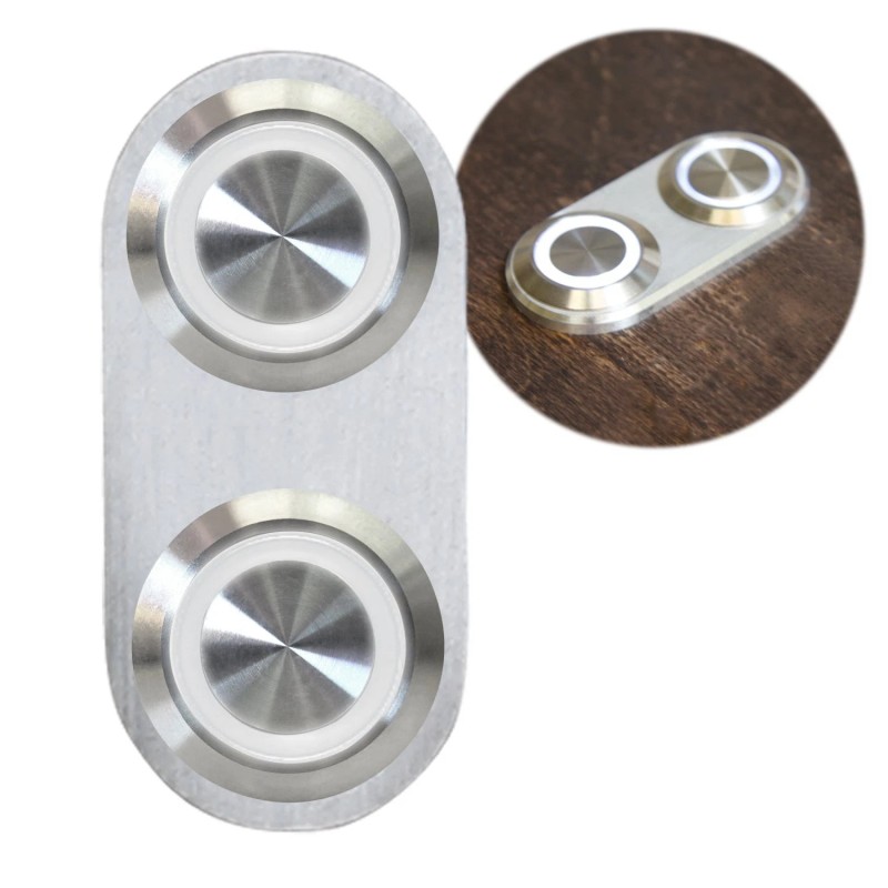 AutoLöc Power Accessories Oval Billet Aluminum 12V Momentary Push Button