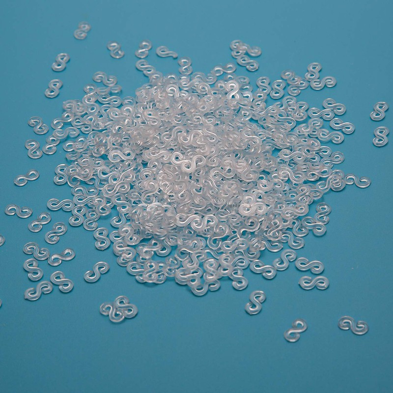 AIEX 600 Pieces S Clips Loom Bands Clips Rubber Band