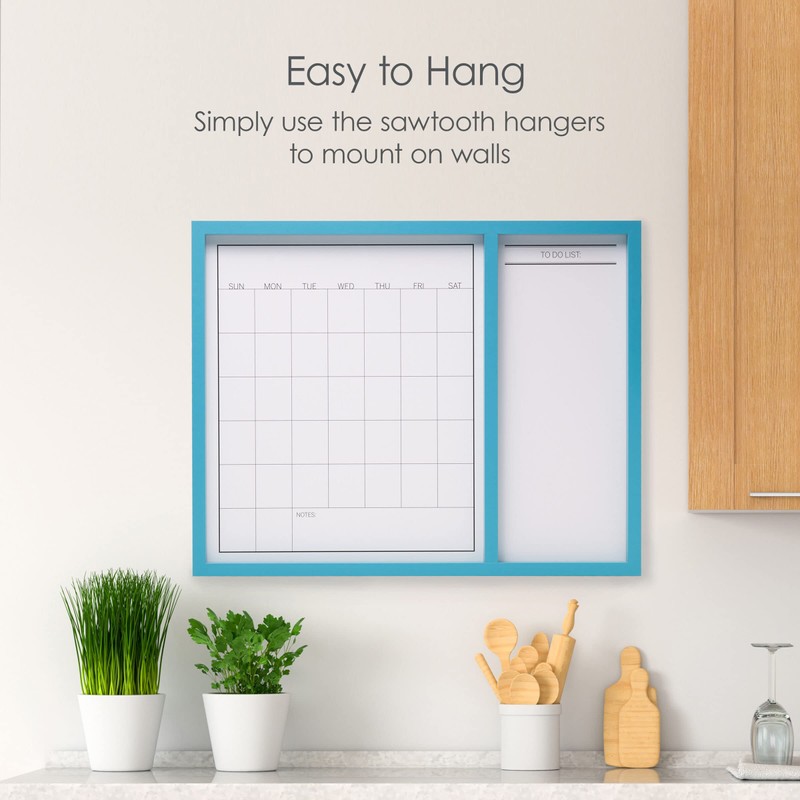 Mikasa Framed Calendar White Board and White Board Combo, Includes