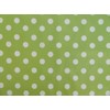 140x200cm OBLONG PVC/VINYL TABLECLOTH - LIME GREEN POLKA DOT -