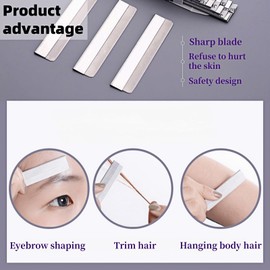 100Pcs Eyebrow Razor Trimmer Disposable Facial Hair Shaper, Shaving Tool Facial Shave Shaver with Precision Cover for Men & Women