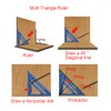 ASNOMY 30cm Protractor Triangle Aluminum Alloy Carpenter Square Triangle Metric