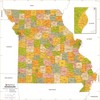Missouri ZIP Code Map with Counties - Standard - 36