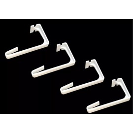 4pcs RV Curtains Holders, Plastic Camper Curtain Track Clips with Screws Side Curtain Hold Down RV Side Curtain Retainer